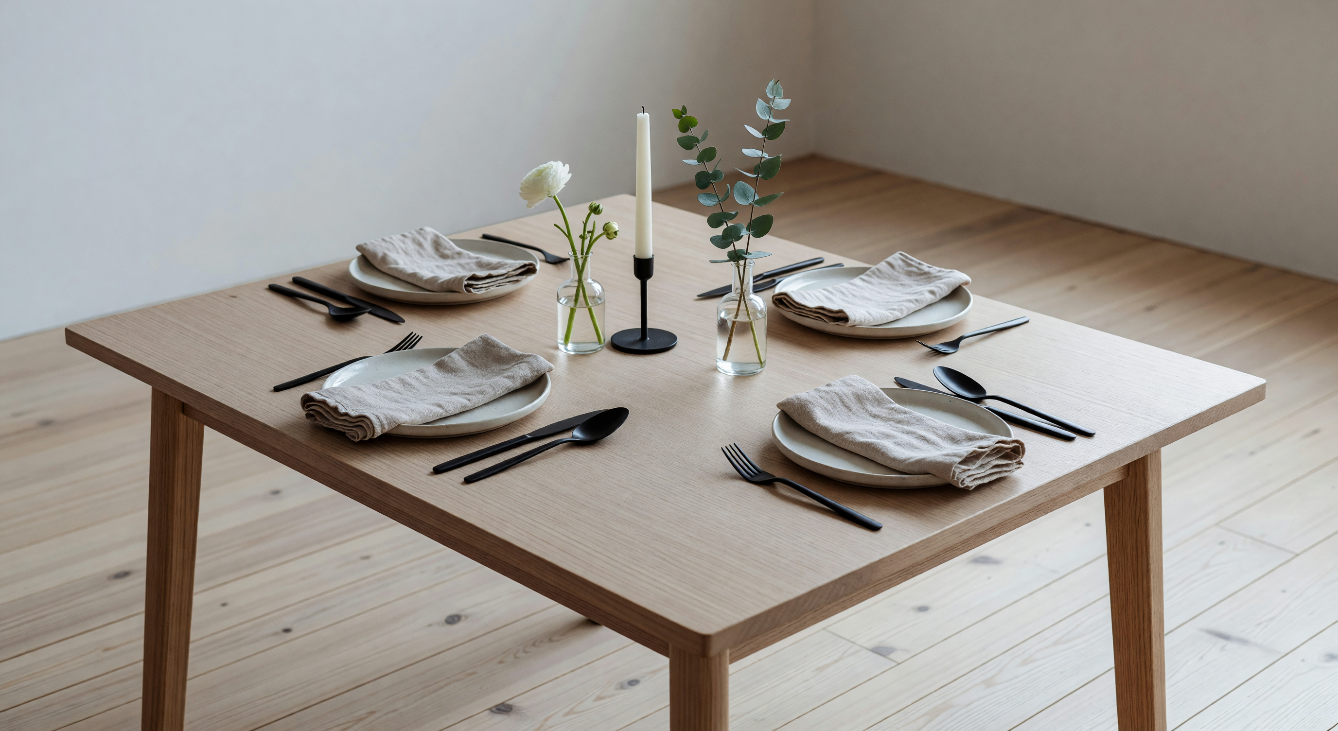 Minimalist dining table setup