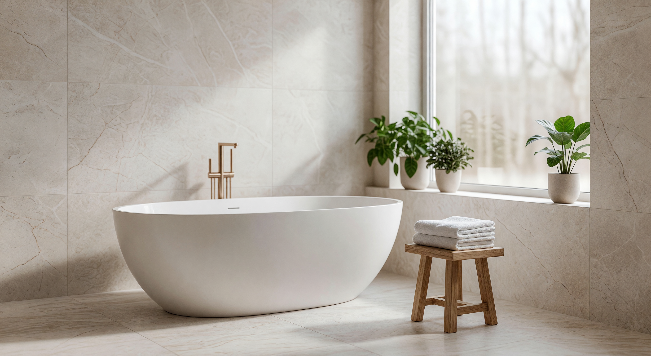 Modern minimalist bathroom